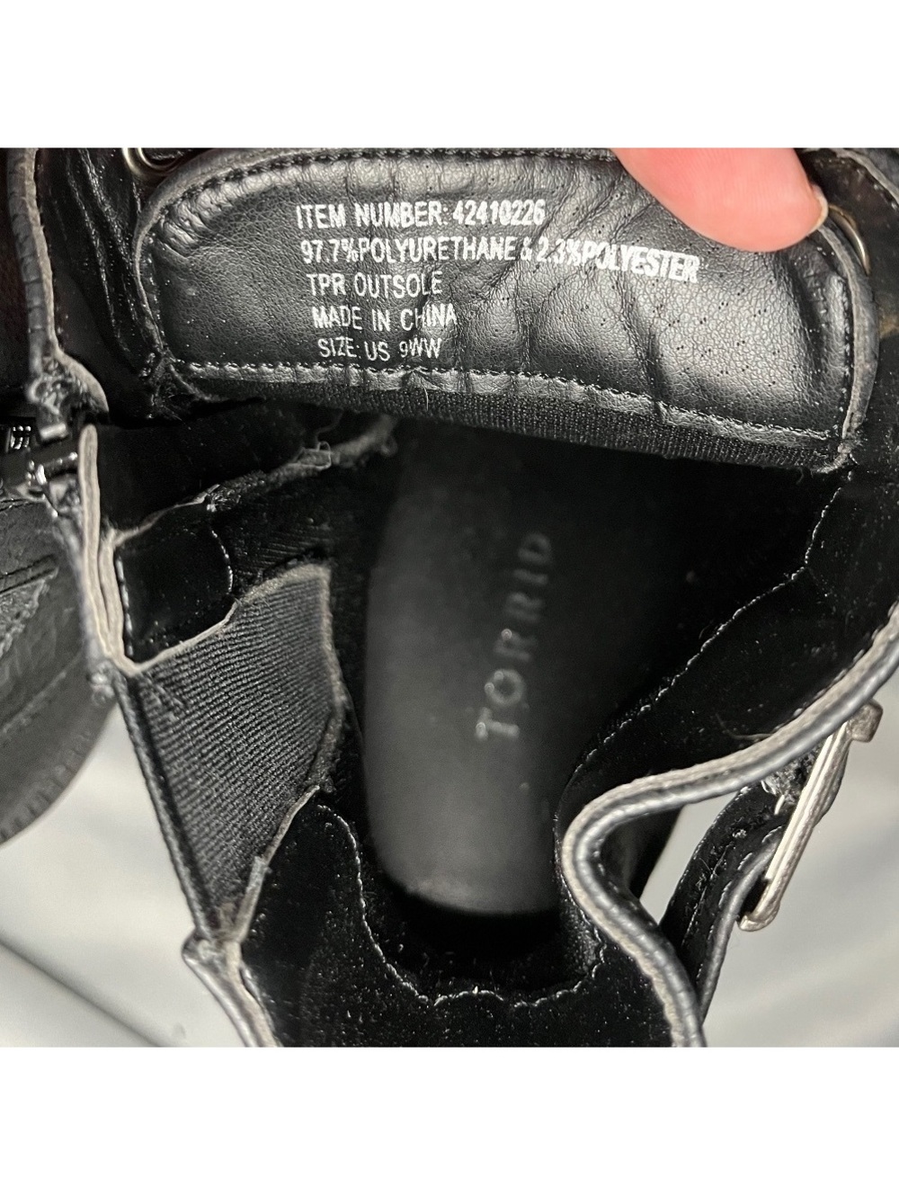 Torrid Black Lace-Up Heeled Combat Ankle Boots Women’s Size 9WW extra wide width - Picture 6 of 6